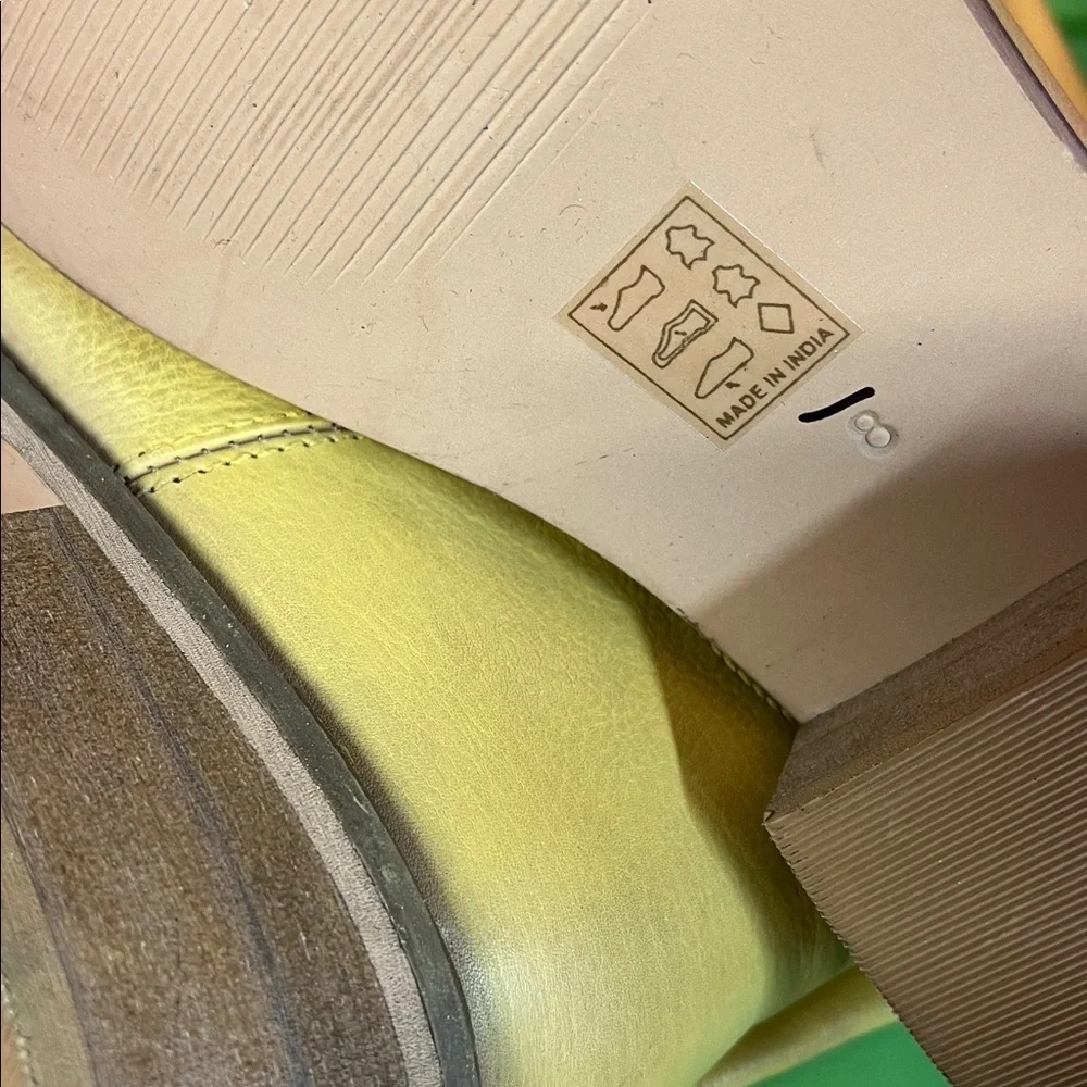 Urban Outfitters Yellow Leather Knee-High Boots 8,9 New